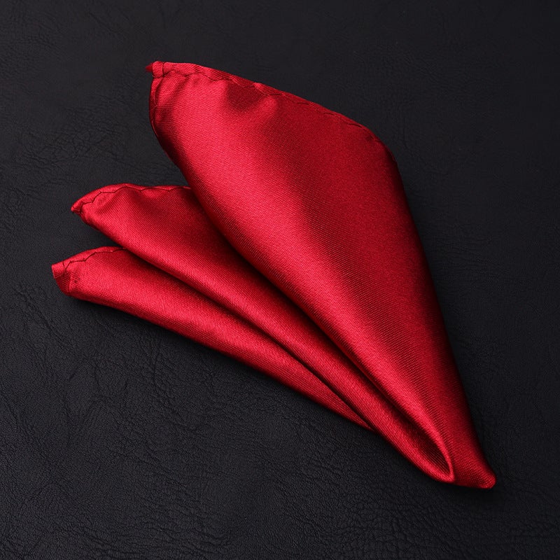 Men'S Suit Pocket Scarf Solid Color Suit Black Red Blue Business Wedding Handkerchief Small Square Scarf Breast Scarf Accessories - Image 4